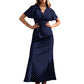 👗 PROMO LIMITÉE -50% ! ✨ Robe Maxi à Pois Col V Femme – Manches Volantées, Silhouette Galbée, Tissu Respirant, 6 Coloris, XS-XL 🎀