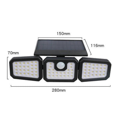 💡 PROMO LIMITÉE -50% ! ☀️ Applique Murale Solaire à 3 Têtes avec Capteur – 2400mAh, LED Haute Luminosité, Angle Réglable, Étanche, Idéale Jardin & Garage 🏠
