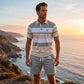 🎉 VENTE 2026 – +72 000 VENDUS ! 👕 Ensemble Rayé 2 Pièces – Tissu Maille Respirant, Taille Cordon & Poches Latérales – Look Coastal Idéal pour l’Été, la Plage et le Quotidien ☀️🌊✨