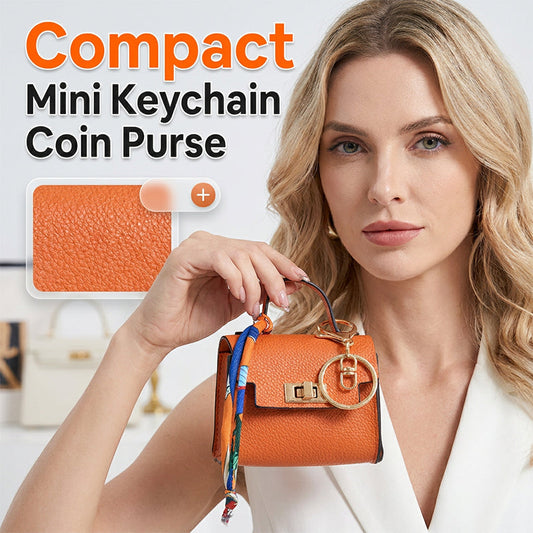 👛 PROMO FLASH 50 % ! 🌸 Porte-Monnaie Mini Porte-Clés Compact – Cuir PU Texturé, Fermoir Ton Or, Ruban Décoratif, 12 Couleurs 🏆