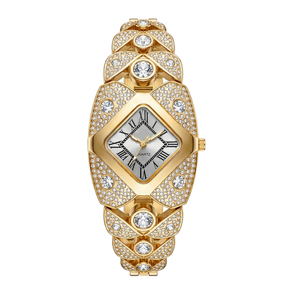 ⌚ Montre Quartz Femme – Alliage – Cadran Losange & Strass for Femme