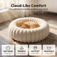 🐱💤 Panier rond apaisant ultra-doux pour chat et chien – Bordure surélevée, nid douillet parfait pour des siestes sereines 🐶☁️