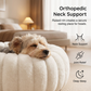 🐱💤 Panier rond apaisant ultra-doux pour chat et chien – Bordure surélevée, nid douillet parfait pour des siestes sereines 🐶☁️