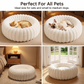 🐱💤 Panier rond apaisant ultra-doux pour chat et chien – Bordure surélevée, nid douillet parfait pour des siestes sereines 🐶☁️