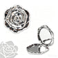 Miroir de maquillage pliable élégant couleur or rose