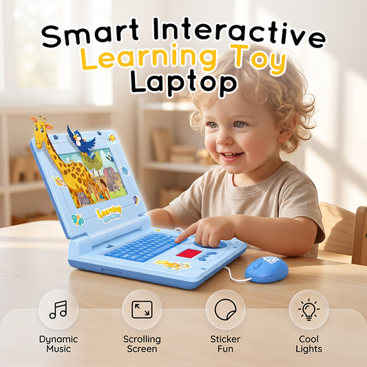 💻 50% DE RÉDUCTION! 🧸 Ordinateur Portable Jouet Interactif – Lumières, sons éducatifs & design enfantin – Parfait pour apprendre en s'amusant 🎵