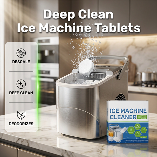 🧊 PROMO FLASH 50% DE RÉDUCTION ! 🧼 Nettoyant pour Machine à Glaçons – Action Détartrante Puissante, Acide Citrique, Élimine les Odeurs, Améliore les Performances, 12 Pièces/Boîte, Lot de 1/2 🏆