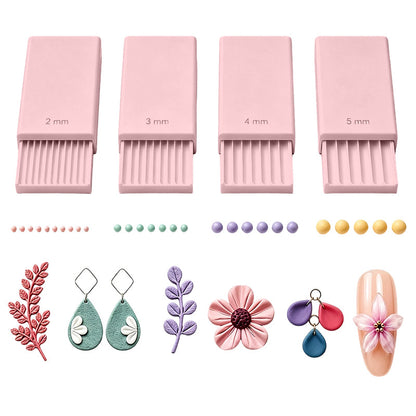 💅 PROMO FLASH 50% DE RÉDUCTION ! 🎨 Plaques de Fabrication de Billes d’Argile – 4 Tailles de Précision (2/3/4/5mm), Double Face, PLA Léger, pour Ongles 3D/Bijoux/Miniatures, Rose/Gris/Blanc 🏆