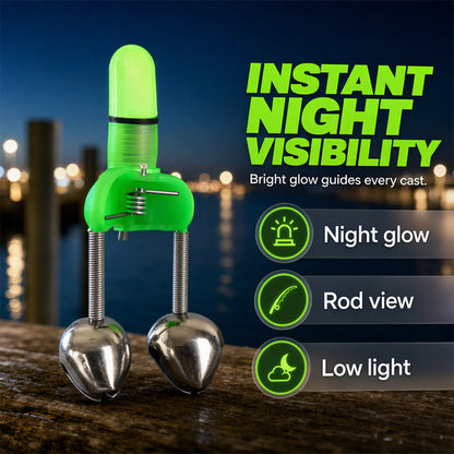 🎣🌙 -50% ! 🔔Sonnettes d'Alarme pour Canne à Pêche de Nuit – Détection Sensible, Signal Lumineux & Réglable.
