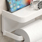 🧻 PROMO FLASH 50% DE RÉDUCTION ! 🚿 Porte-Papier Hygiénique avec Étagère – Installation Sans Perçage, Plateau Intégré pour Téléphone/Montre, PP Épaissi, Imperméable, Noir/Blanc/Gris 🏆