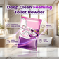 🚽✨ Poudre nettoyante moussante automatique pour cuvette WC, élimine calcaire et mauvaises odeurs sans frotter ✨