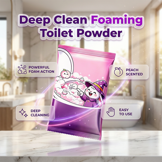 🚽✨ Poudre nettoyante moussante automatique pour cuvette WC, élimine calcaire et mauvaises odeurs sans frotter ✨