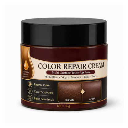 Crème réparatrice de couleur pour cuir marron