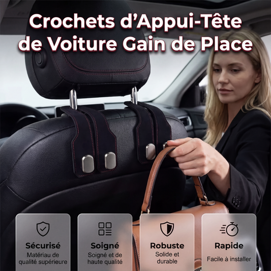 Crochets multifonctions pour appuie-tête de voiture