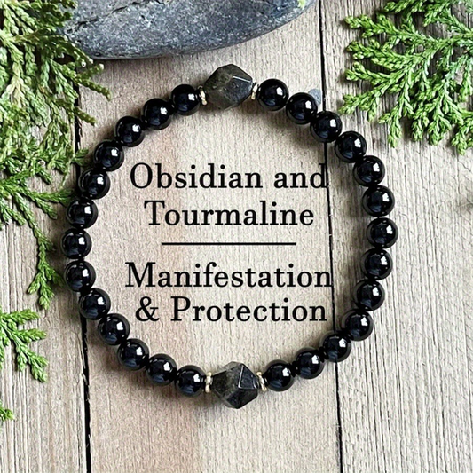 📿 50% DE RÉDUCTION! ⚫ Bracelet obsidienne – Naturel, élégant & protecteur ✨