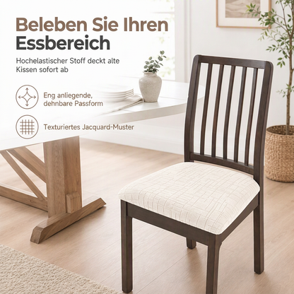 🪑 Elastischer Stuhlbezug – Dehnbar & mit Kettmuster ✨