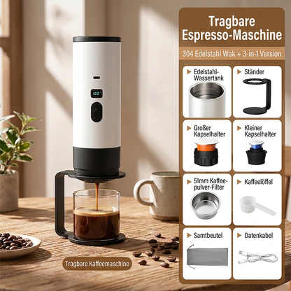 📢📢50% RABATT !!⏰Tragbare Espressomaschine für Reisen