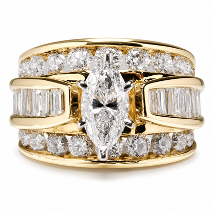 💍 50% DE RÉDUCTION! ✨ Bague de fiançailles zircone – Taille marquise & éclat royal 🌸