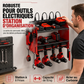 Organiseur mural pour outils électriques et support de stockage pour perceuses avec crochets et porte-batterie pour garage