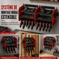 Organiseur mural pour outils électriques et support de stockage pour perceuses avec crochets et porte-batterie pour garage