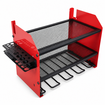 Organiseur mural pour outils électriques et support de stockage pour perceuses avec crochets et porte-batterie pour garage