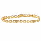 ✨Spécial à durée limitée✨Bracelet en or avec cœurs en strass et chaîne creuse à maillons carrés💛
