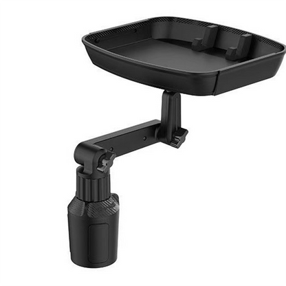 🚗🍽️ Plateau de Voiture pour Porte-Gobelet – Pivotant à 360°, Surface Extensible et Support de Téléphone