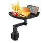 🚗🍽️ Plateau de Voiture pour Porte-Gobelet – Pivotant à 360°, Surface Extensible et Support de Téléphone