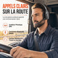 Casque de centre d'appels Bluetooth sans fil avec réduction de bruit ambiant ENC et appairage automatique, adapté au service client et aux conducteurs de camions