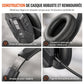 Casque de centre d'appels Bluetooth sans fil avec réduction de bruit ambiant ENC et appairage automatique, adapté au service client et aux conducteurs de camions