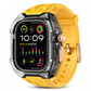Bracelet de montre connectée intégré avec étui de protection, bracelet de sport translucide à blocs de couleurs pour montres de 40 mm, 41 mm, 42 mm, 44 mm, 45 mm, 46 mm et 49 mm