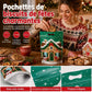 Lot de 50 sachets à bonbons de Noël, pochettes zippées autoportantes à motif dessin animé pour l'emballage de croustillants aux flocons de neige, de biscuits et d'aliments cuisinés