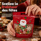Lot de 50 sachets à bonbons de Noël, pochettes zippées autoportantes à motif dessin animé pour l'emballage de croustillants aux flocons de neige, de biscuits et d'aliments cuisinés