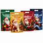 Lot de 50 sachets à bonbons de Noël, pochettes zippées autoportantes à motif dessin animé pour l'emballage de croustillants aux flocons de neige, de biscuits et d'aliments cuisinés