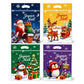 Lot de 50 sachets à bonbons de Noël, pochettes zippées autoportantes à motif dessin animé pour l'emballage de croustillants aux flocons de neige, de biscuits et d'aliments cuisinés