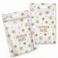 Lot de 50 sachets à bonbons de Noël, pochettes zippées autoportantes à motif dessin animé pour l'emballage de croustillants aux flocons de neige, de biscuits et d'aliments cuisinés