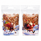 Lot de 50 sachets à bonbons de Noël, pochettes zippées autoportantes à motif dessin animé pour l'emballage de croustillants aux flocons de neige, de biscuits et d'aliments cuisinés