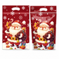 Lot de 50 sachets à bonbons de Noël, pochettes zippées autoportantes à motif dessin animé pour l'emballage de croustillants aux flocons de neige, de biscuits et d'aliments cuisinés