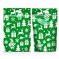 Lot de 50 sachets à bonbons de Noël, pochettes zippées autoportantes à motif dessin animé pour l'emballage de croustillants aux flocons de neige, de biscuits et d'aliments cuisinés