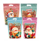 Lot de 50 sachets à bonbons de Noël, pochettes zippées autoportantes à motif dessin animé pour l'emballage de croustillants aux flocons de neige, de biscuits et d'aliments cuisinés