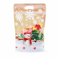 Lot de 50 sachets à bonbons de Noël, pochettes zippées autoportantes à motif dessin animé pour l'emballage de croustillants aux flocons de neige, de biscuits et d'aliments cuisinés