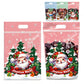 Lot de 50 sachets à bonbons de Noël, pochettes zippées autoportantes à motif dessin animé pour l'emballage de croustillants aux flocons de neige, de biscuits et d'aliments cuisinés