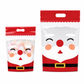 Lot de 50 sachets à bonbons de Noël, pochettes zippées autoportantes à motif dessin animé pour l'emballage de croustillants aux flocons de neige, de biscuits et d'aliments cuisinés