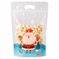 Lot de 50 sachets à bonbons de Noël, pochettes zippées autoportantes à motif dessin animé pour l'emballage de croustillants aux flocons de neige, de biscuits et d'aliments cuisinés