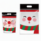 Lot de 50 sachets à bonbons de Noël, pochettes zippées autoportantes à motif dessin animé pour l'emballage de croustillants aux flocons de neige, de biscuits et d'aliments cuisinés