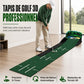 Tapis de putting de mini-golf portable, tapis d'entraînement de green de golf pour intérieur et extérieur, avec 3 trous, dimensions 264 x 19,5 cm