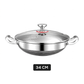 ⏳ Zeitlich befristetes Angebot ⏳ Edelstahl-Wokpfanne mit Wabenstruktur und Glasdeckel