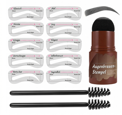 👁️1+1 Gratis🔥✨Perfekta Augenbrauen Schablone & Stempel Set