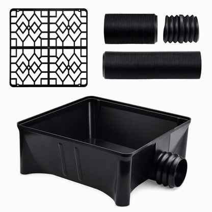 Flexibles Dachrinnen-Fallrohrverlängerungs-Set, Kunststoff-Regenwasser-Ablaufschlauch für Dachtraufen und Außenwände