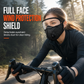 Staub- und winddichte Outdoor-Sportmaske mit Schutzvisier und Atemventil fürs Laufen und Radfahren